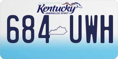 KY license plate 684UWH