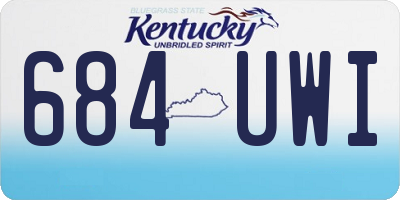 KY license plate 684UWI