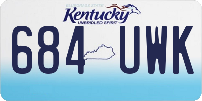 KY license plate 684UWK
