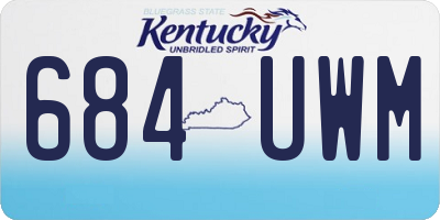 KY license plate 684UWM