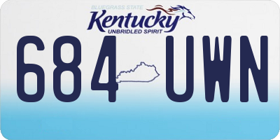 KY license plate 684UWN
