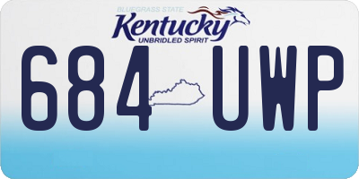 KY license plate 684UWP
