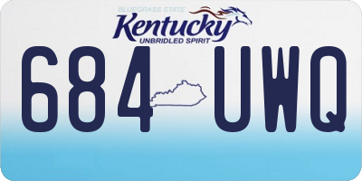 KY license plate 684UWQ
