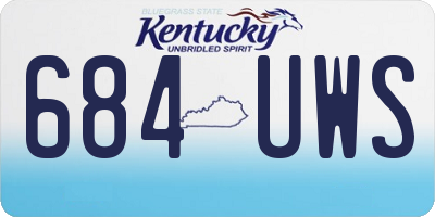 KY license plate 684UWS