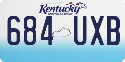 KY license plate 684UXB