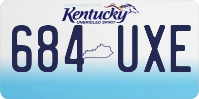 KY license plate 684UXE