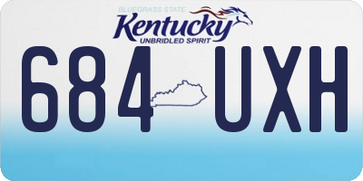 KY license plate 684UXH