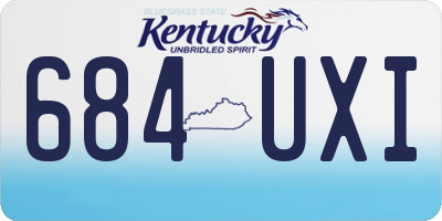 KY license plate 684UXI