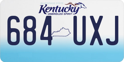 KY license plate 684UXJ