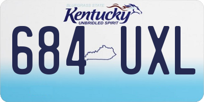 KY license plate 684UXL