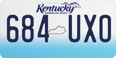 KY license plate 684UXO