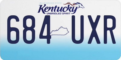 KY license plate 684UXR