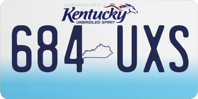 KY license plate 684UXS