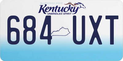 KY license plate 684UXT