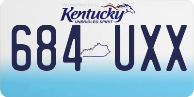 KY license plate 684UXX