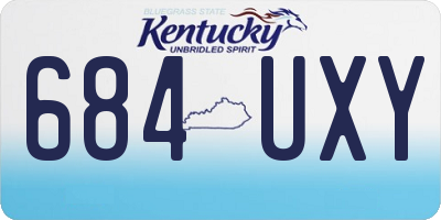 KY license plate 684UXY