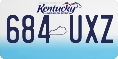 KY license plate 684UXZ