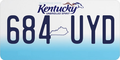 KY license plate 684UYD