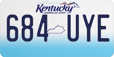 KY license plate 684UYE