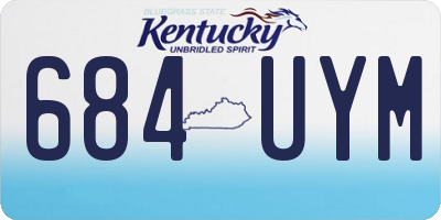KY license plate 684UYM