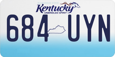 KY license plate 684UYN