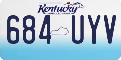 KY license plate 684UYV