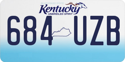 KY license plate 684UZB