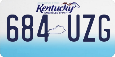KY license plate 684UZG