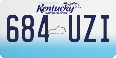 KY license plate 684UZI