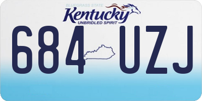 KY license plate 684UZJ
