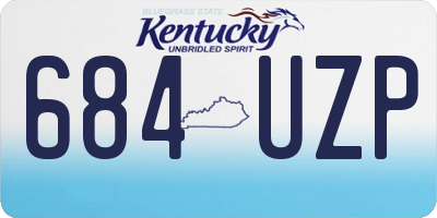 KY license plate 684UZP