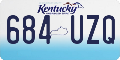 KY license plate 684UZQ