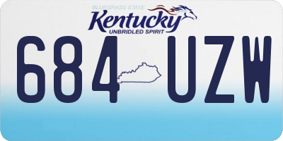 KY license plate 684UZW