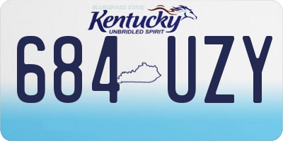 KY license plate 684UZY