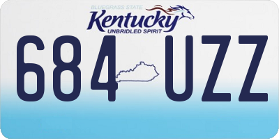KY license plate 684UZZ