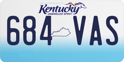 KY license plate 684VAS