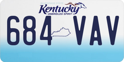KY license plate 684VAV