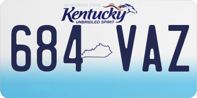 KY license plate 684VAZ