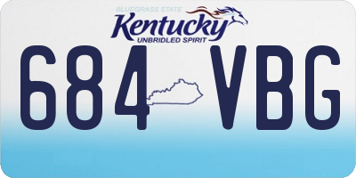 KY license plate 684VBG