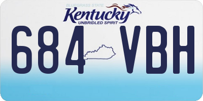 KY license plate 684VBH