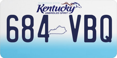 KY license plate 684VBQ