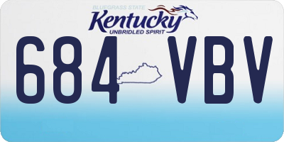 KY license plate 684VBV