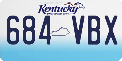 KY license plate 684VBX