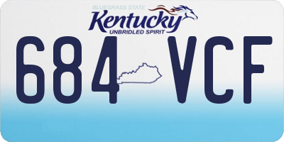 KY license plate 684VCF