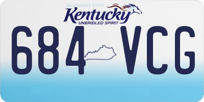 KY license plate 684VCG