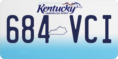 KY license plate 684VCI