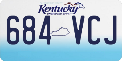 KY license plate 684VCJ