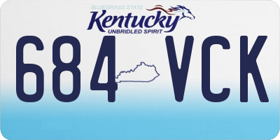 KY license plate 684VCK