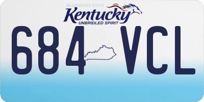 KY license plate 684VCL