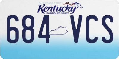 KY license plate 684VCS